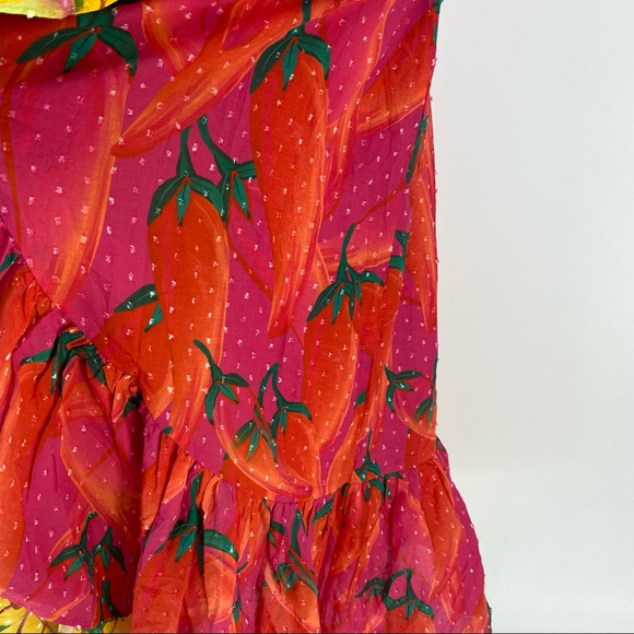 Farm Rio Garden Mix Maxi Wrap Floral Dress NWT - Picture 16 of 17